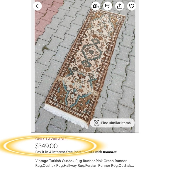 Sold on Ⓜ️ || Authentic Handmade Vintage Turkish Oushak Rug - Boho Runner - Picture 6 of 9